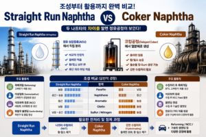 Straight Run Naphtha와 Coker Naphtha의 조성 및 활용 차이 9 Straight Run Naphtha와 Coker Naphtha의 조성 및 활용 차이 쎔네일